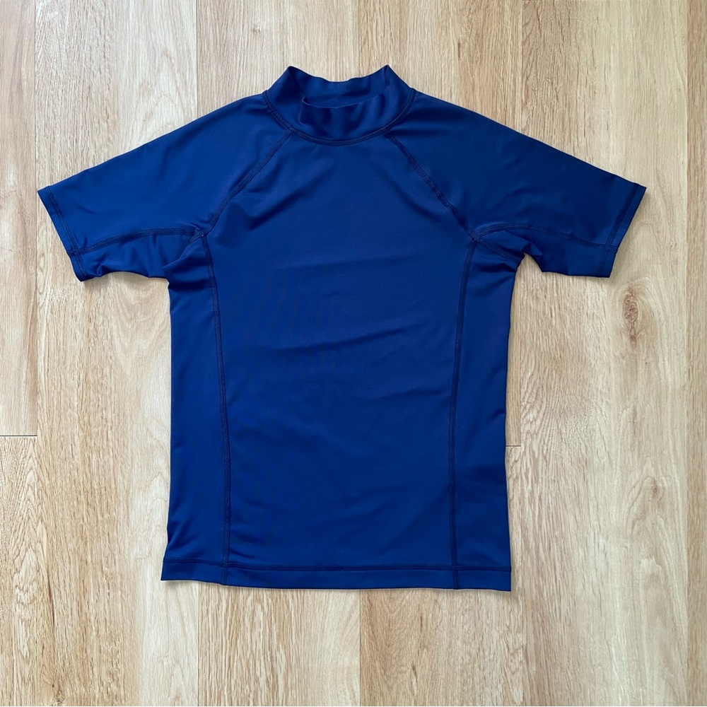 Lands' End Kids Navy Blue Short Sleeve Rashguard
